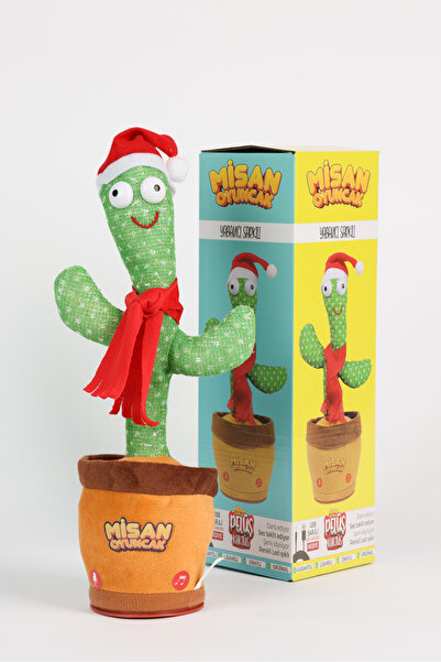 misan Yabancı Müzikli Dans Eden Taklitçi Peluş Oyuncak Noel Şapkalı