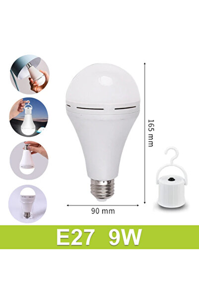 Choice مصباح طوارئ LED أبيض 9 واط، متوفر بمقاسات 7 واط/9 واط/12 واط/15 واط، م...