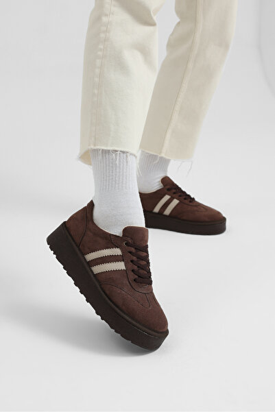 Tonny Black Women's Bitter Brown Women's Suede Comfortable Fit Sneaker