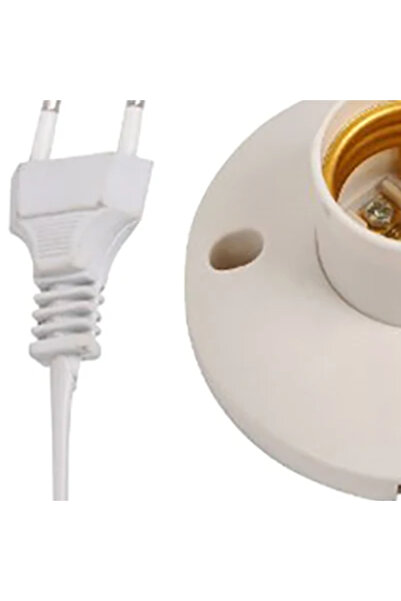 Choice EU LED Stand Lamp Holder E27 Bulb Plug Dome Socket With Cable Base For...