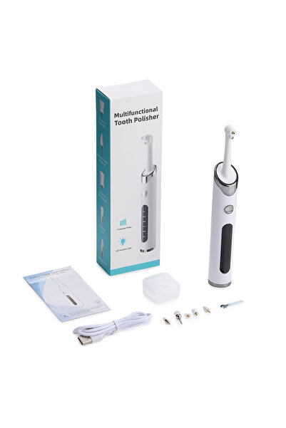 Choice جهاز تلميع الأسنان الكهربائي القابل لإعادة الشحن من وايت، مزود بخمسة أ...