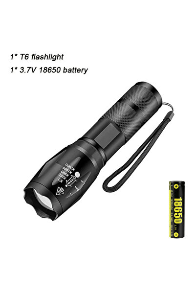 Choice مصباح يدوي T6، مصباح LED صغير محمول، يعمل ببطارية 18650، 5 أوضاع إضاءة...