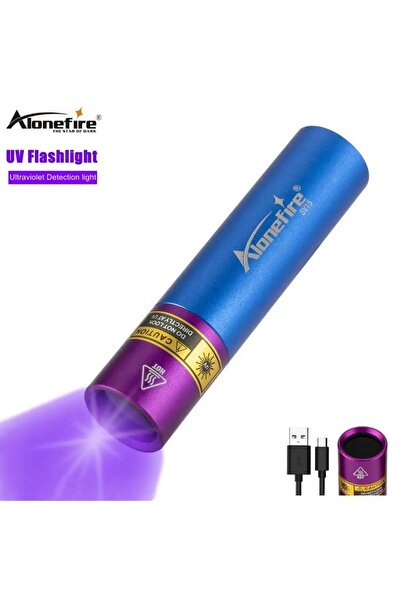 Choice مصباح يدوي صغير أزرق اللون، يعمل بالأشعة فوق البنفسجية بطول موجي 365 ن...