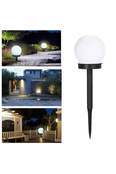 Heinast White Light 1PC LED Ball Light Solar Lamp Outdoor Lawn Lamp Luminous ...