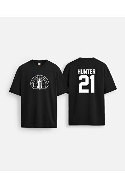 AYDESİGN Tricou negru unisex cu guler rotund și imprimeu Scott Hunter Heated ...