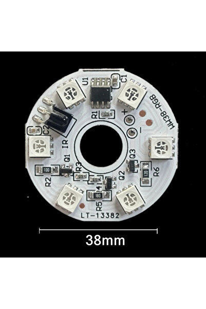 Choice لوحة إضاءة LED RGB بقطر 38 مم وجهد 5 فولت مع جهاز تحكم عن بعد، 4 أوضاع...