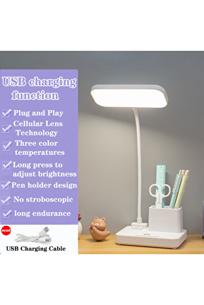 Choice مصباح طاولة LED أبيض قابل لإعادة الشحن، محمول، مزود بثلاث درجات حرارة ...