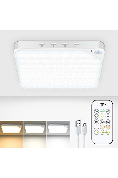 Choice 6W Square Ceiling Light WILLED 8W Rechargeable Motion Sensor Ceiling L...