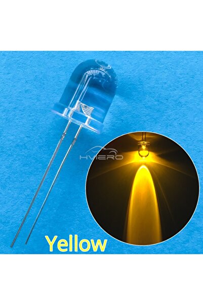 Choice 50 قطعة صفراء، 50/250 قطعة، مصباح LED دائري فائق السطوع 10 مم، أبيض/أح...