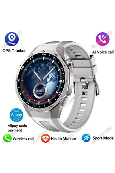 Choice3 Silver New Watch 5 Smart Watch 5 Pro Men HD AMOLED Screen GPS Heart r...