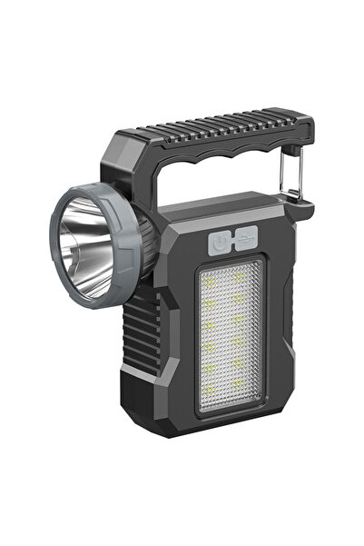 Choice مصباح يدوي محمول قوي قابل لإعادة الشحن يعمل بالطاقة الشمسية بثلاثة ألو...