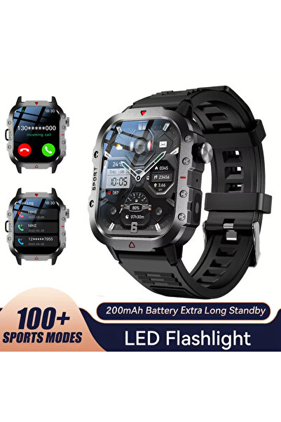 Choice Black LAXASFIT 2025 Rugged Military Smart Watch Men's Outdoor Watch 2....