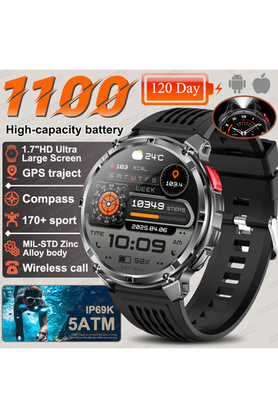 Choice ساعة ذكية جديدة من طراز T-Rex3 Pro، مزودة ببطارية كبيرة سعة 1100 مللي ...