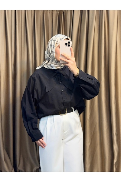 Niessa Butik Scarf Collar Shirt