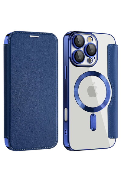 Techsuit iPhone 17 Pro Case - SmartMag Book Case - Blue