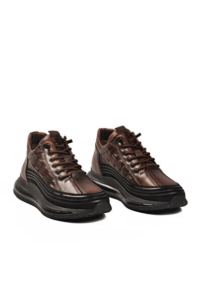 Voyager E053 Pantofi casual pentru bărbați din piele naturală, cafeniu