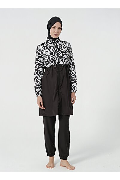 YUYİ Tesmay Parachute Fabric Quick Drying Front Zippered Women's Tight Swimsu...