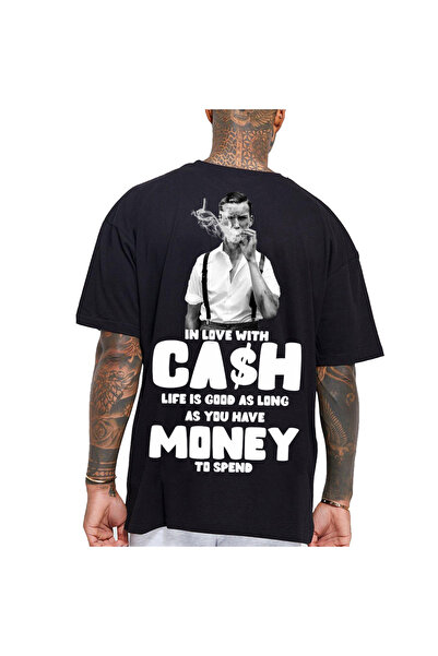 Kartier Tricou Negru Oversize In Love With Cash