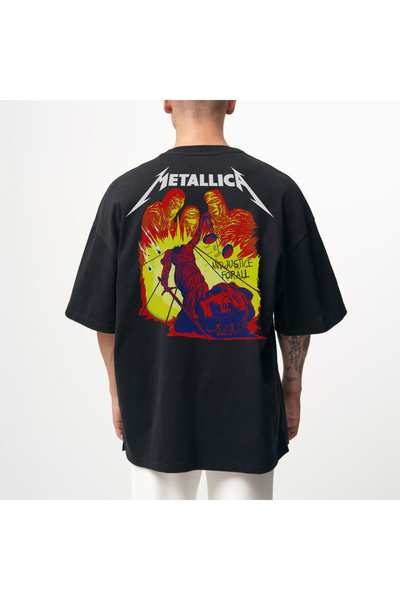 Kartier Tricou Negru Oversize Justice For All