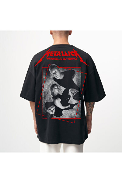 Kartier Tricou Negru Oversize Hardwired To Self Destruct