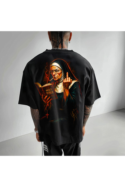 Kartier Tricou Negru Oversize The Holy Finger