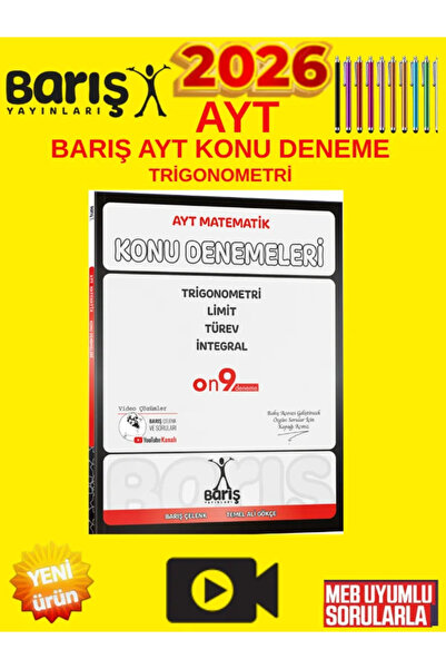 Mert Hoca Yayınları Barış 2026 AYT Matematik Trigonometri ve LTİ Konu Denemel...