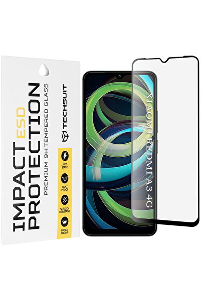 Techsuit Screen Protector for Xiaomi Redmi A3 / Redmi A3x - ESD Glass - Black