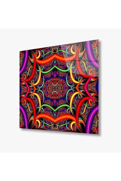 idealizbiz Tablou abstract din sticlă mobilă, sticlă temperată durabilă de 4 ...