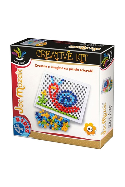 D-Toys Mosaic Set – Creative Game with Colorful Pieces and Perforated Board