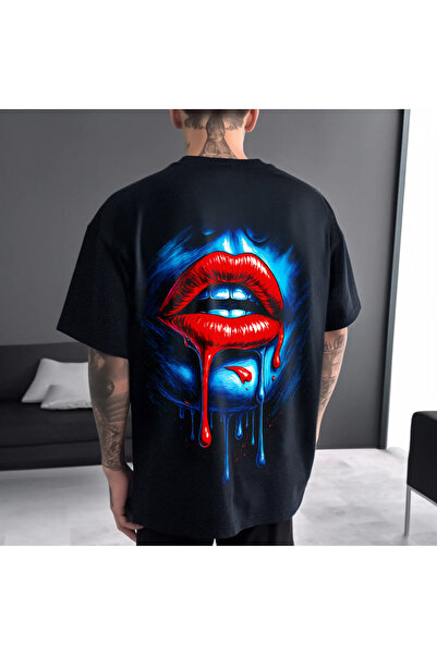 Kartier Black Oversize Smack T-Shirt