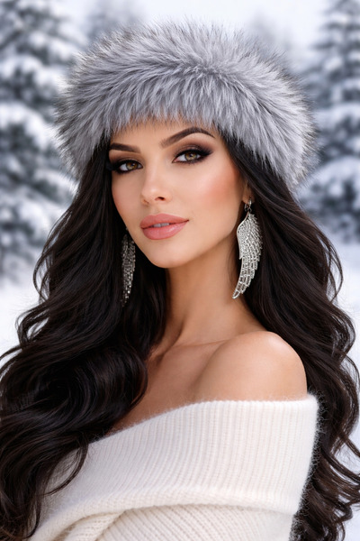 Bukiro Artificial Hair Headband Hairy Russian Thick Band Ski Ear Protection S...