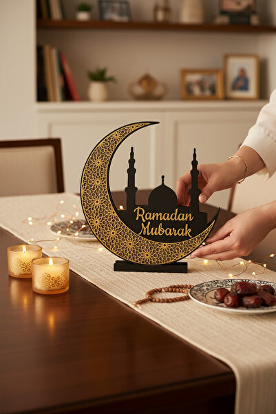 KUKO DESIGN Ramazan Mubarak Masaüstü Dekoratif Ay Yıldız İslami Ramazan Dekor...