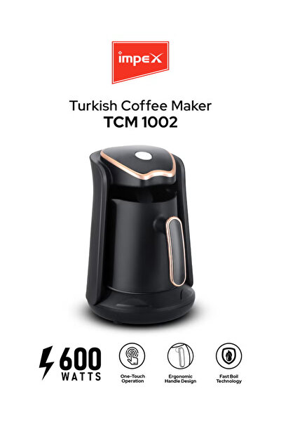 İMPEX Turkish Coffee Maker TCM1002 600W Power 500ml Auto Shut-Off Fast Boil O...