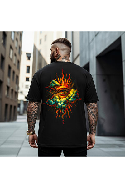 Kartier Tricou Negru Oversize Eye of Providence