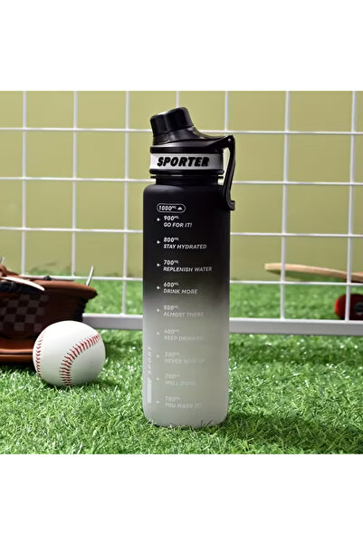 Generic Gradient Plastic Water Bottle 1200ml | Large Capacity BPA-Free with M...