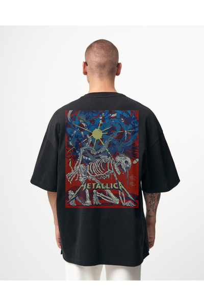 Kartier Tricou Negru Oversize Grand Forks
