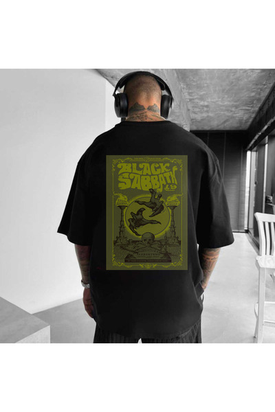 Kartier Tricou Negru Oversize Black Sabbath Psychedelic