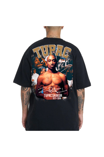 Kartier Tricou Negru Oversize Shakur