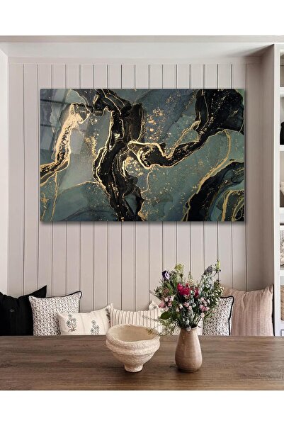 idealizbiz Pictură abstractă pe sticlă, modernă, pentru acasă, birou, salon, ...