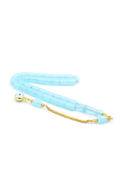 Murty99 Gold Plated Camchilla Cut Model Turquoise Clamped Amber Prayer Beads