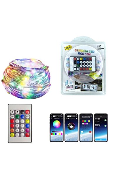 OEM Bandă LED RGB cu telecomandă, control prin aplicație, USB, lumină decorat...