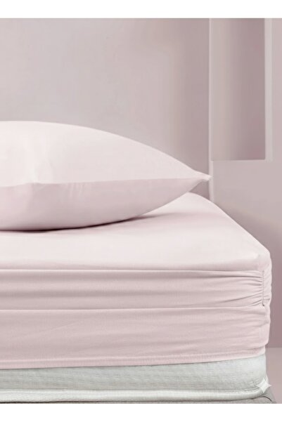 BED LİNE Cearșaf de pat Aura Fitted din bumbac pieptănat 160*200+36 cm Pudra