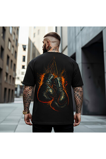 Kartier Черна тениска с голям размер Hanging Up The Gloves