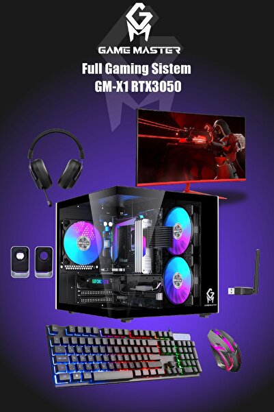GM Game Master GM-X1 Full Gaming PC Set R5 5600 16GB Ram 512GB M2 RTX3050 23....