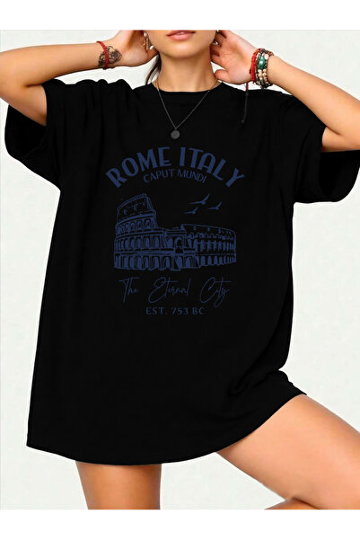 trendypassion Tricou unisex cu design imprimat Roma Italia