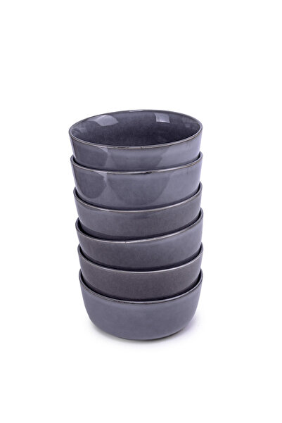 Cuisine Art By Styli طقم من 6 أوعية من الخزف الحجري الفاخر من أيما - 16 سم، أزرق