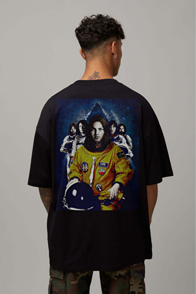 Kartier Tricou Negru Oversize Pink Floyd In The Stratosphere