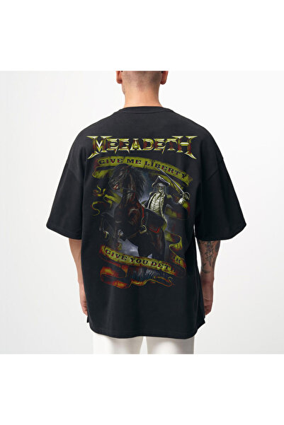 Kartier Tricou Negru Oversize Give Me Liberty Or Give You Death