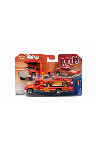 Prlk toys شاحنة نقل معدنية وسيارة رياضية