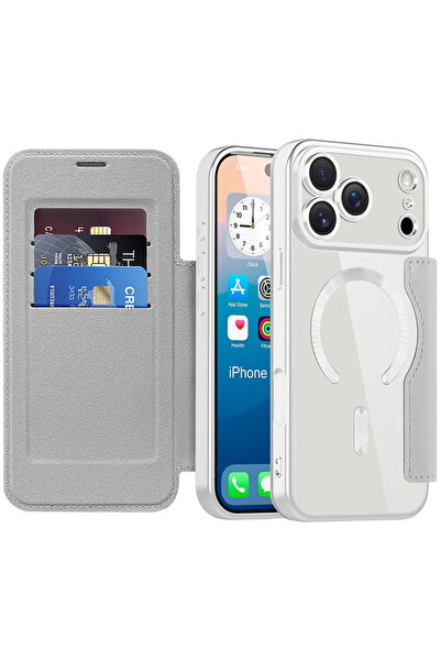 Techsuit iPhone 17 Pro Case - SmartMag Book Case - Gray
